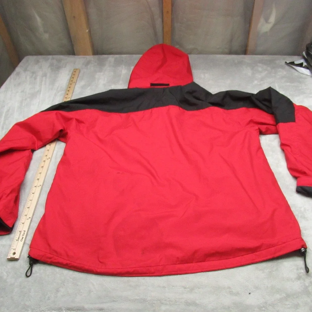 North‎ Face Jacket Mens XL Red Full Zip Mesh Lined Shell Rain Wind Layering VTG